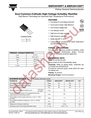 MBR30H100PT/45 datasheet  